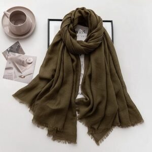 Forest Khaki Hijab Wrap