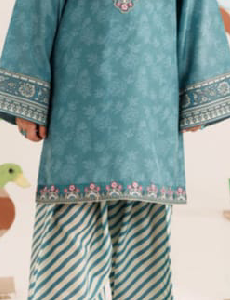 Teal Blossom Printed Fusion Set