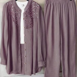 Elegant White Floral Embroidered Loose Fit Top