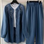 Elegant Embroidered Two-Piece Women’s Set