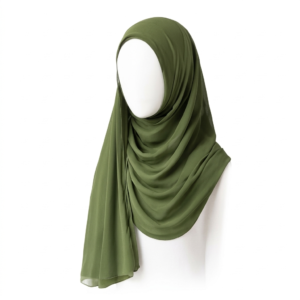 Olive Green Chiffon Hijab