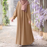 Camel Earth Pleated Abaya