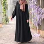 Midnight Onyx Pleated Abaya