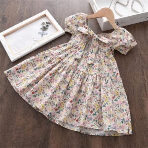 Floral Meadow Tiered Girl's Summer Dress