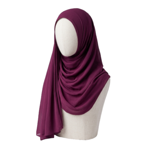 Deep Plum Chiffon Hijab